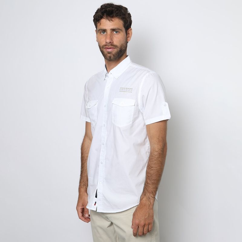 UNIVERSITY CLUB - Camisa Manga Corta 100% Algodón Hombre University Club 