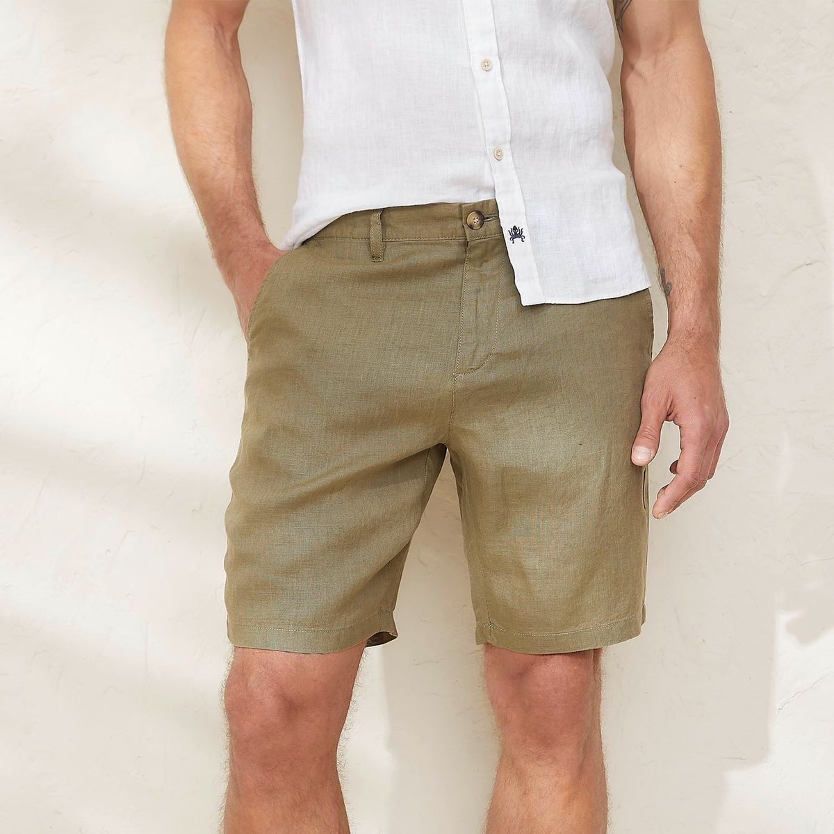 CASCAIS - Bermuda Chino Lino Hombre Cascais