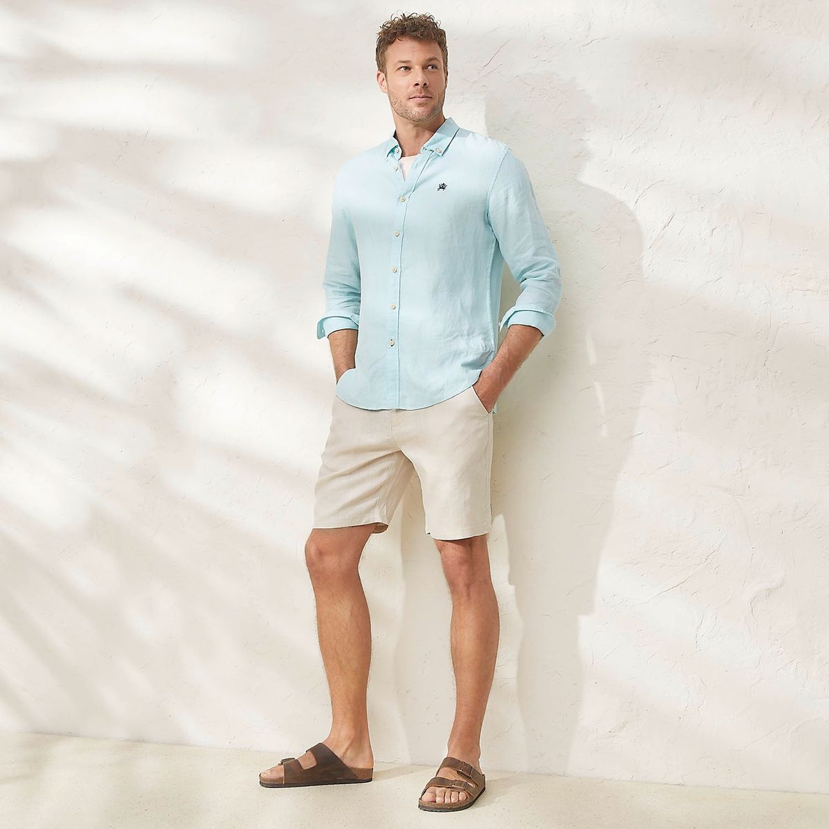 CASCAIS - Bermuda Chino Lino Hombre Cascais