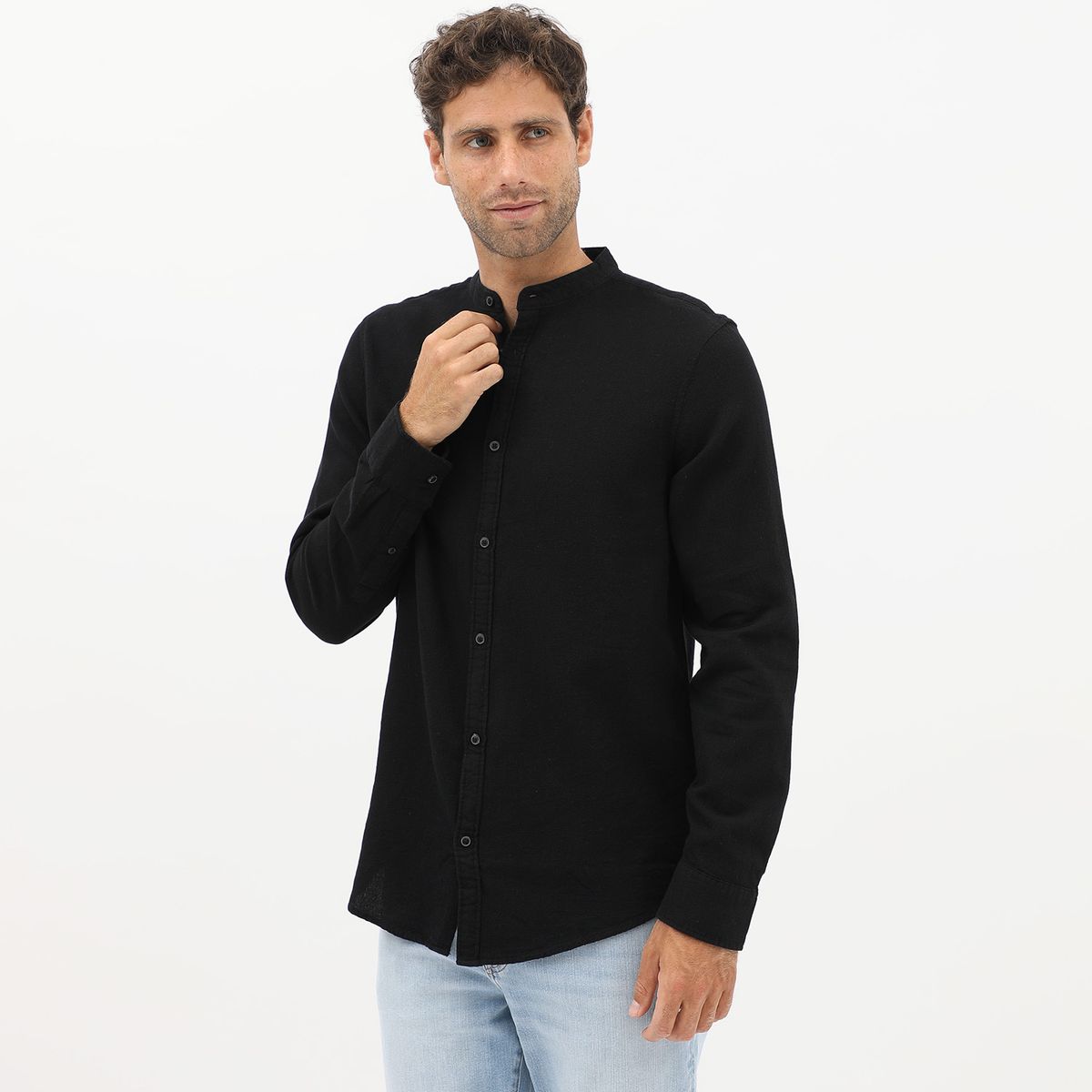 BASEMENT - Camisa 100% Algodón Hombre Basement