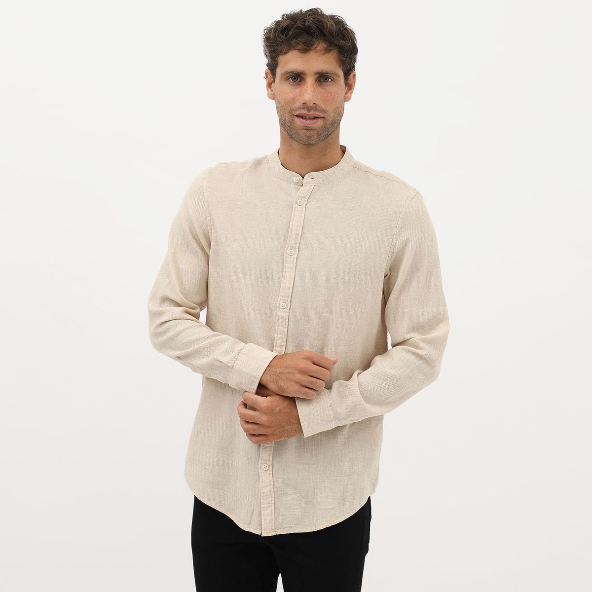 BASEMENT - Camisa 100% Algodón Hombre Basement