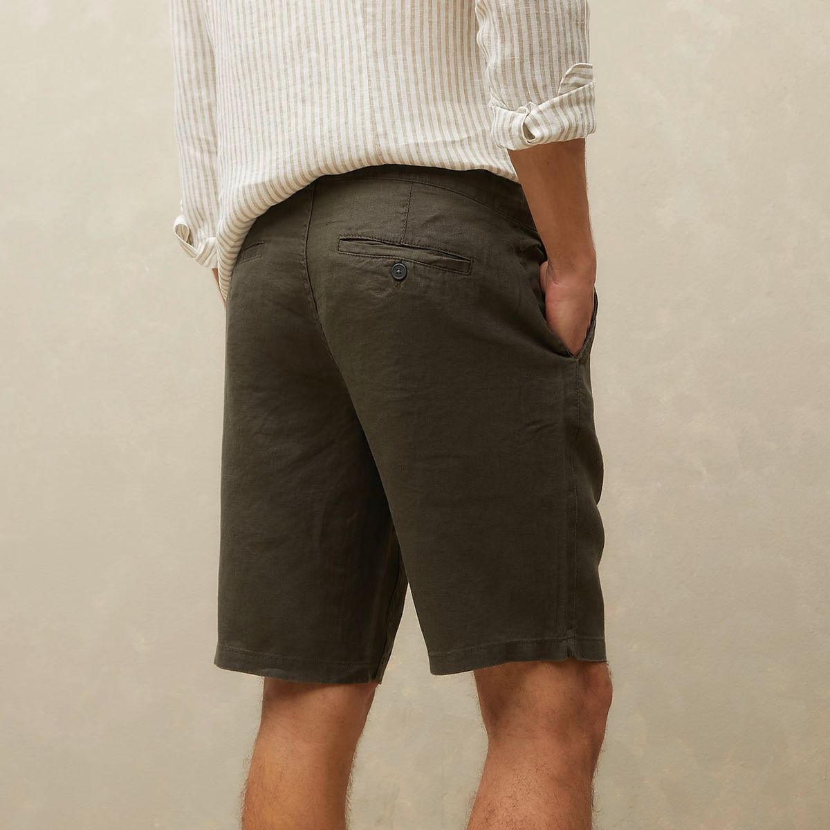 WOLF&HANK - Short 100% Lino Hombre Wolf & Hank