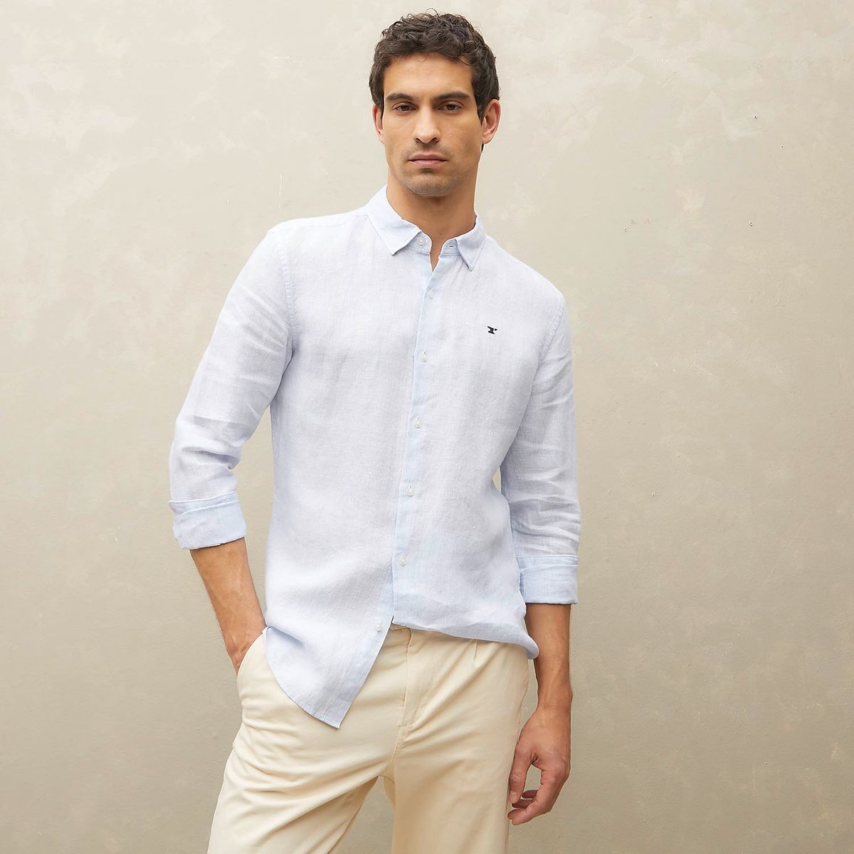 WOLF&HANK - Camisa 100% Lino Hombre Wolf&hank