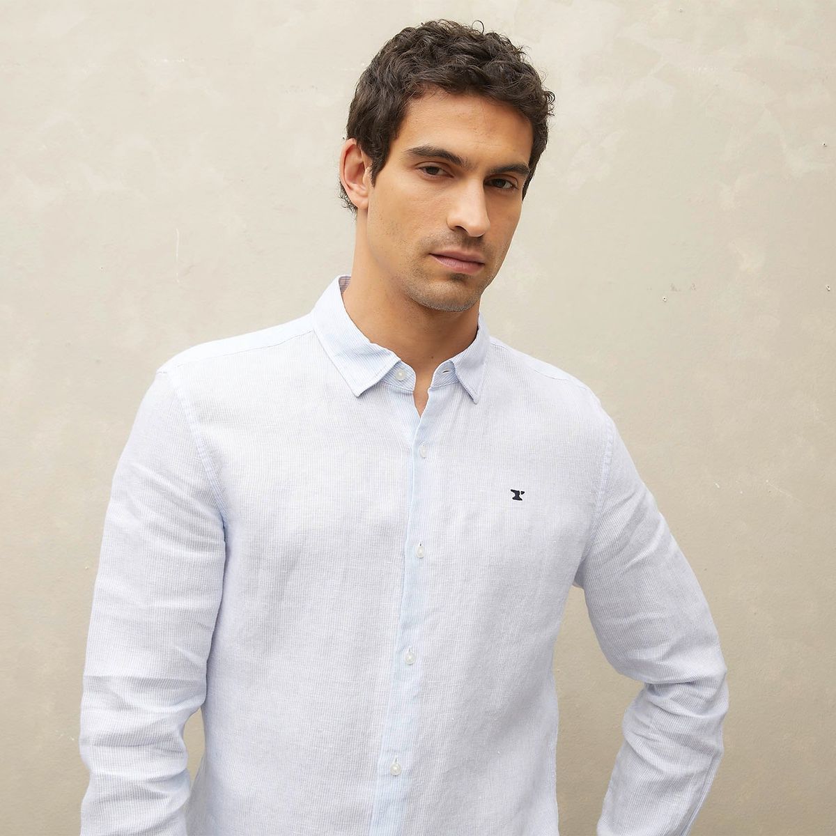 WOLF&HANK - Camisa 100% Lino Hombre Wolf&hank