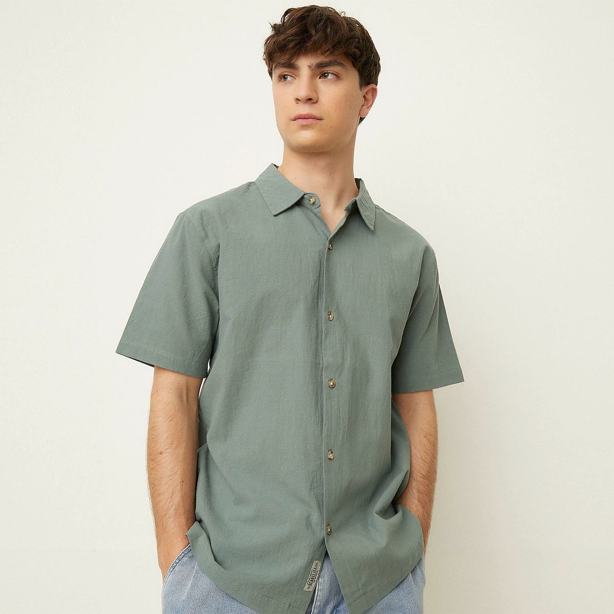 BEARCLIFF - Camisa Bearcliff Manga Corta Clásica 100% Algodón