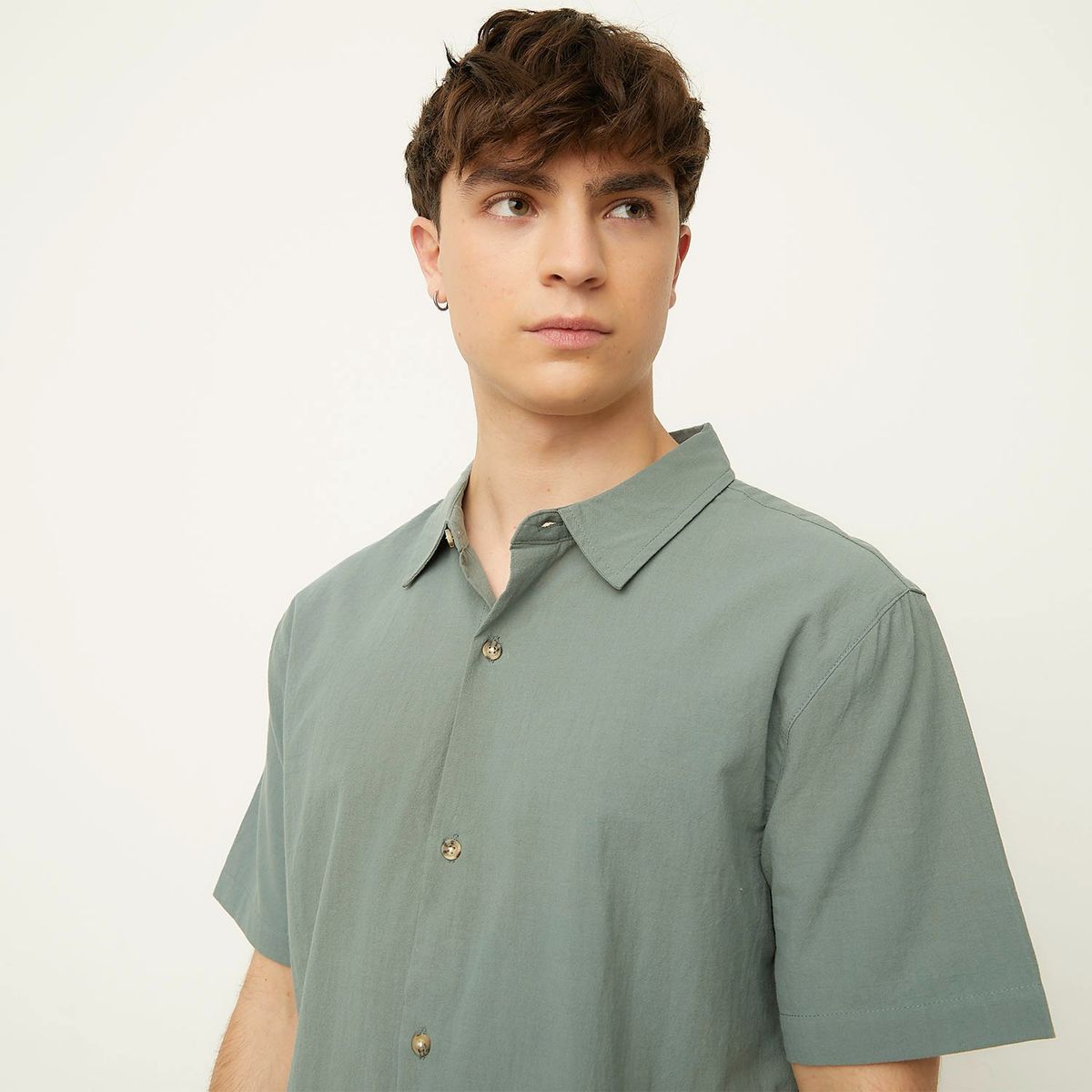 BEARCLIFF - Camisa Bearcliff Manga Corta Clásica 100% Algodón