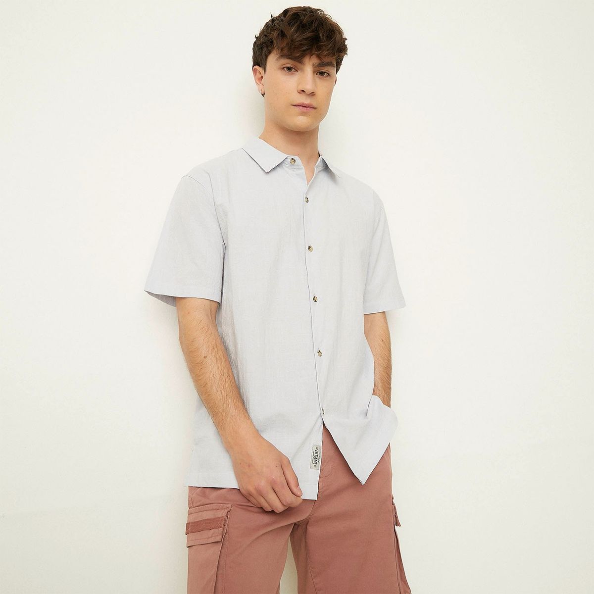 BEARCLIFF - Camisa Bearcliff Manga Corta Clásica 100% Algodón