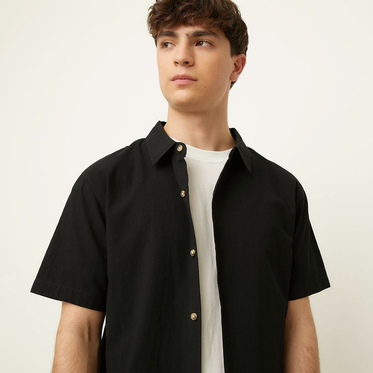 BEARCLIFF - Camisa Bearcliff Manga Corta Clásica 100% Algodón