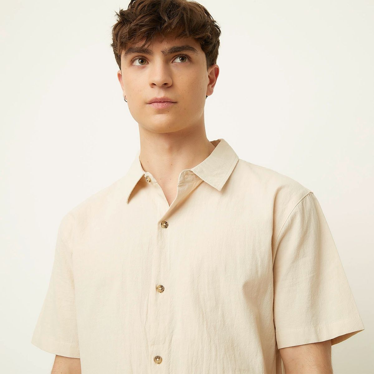 BEARCLIFF - Camisa Bearcliff Manga Corta Clásica 100% Algodón