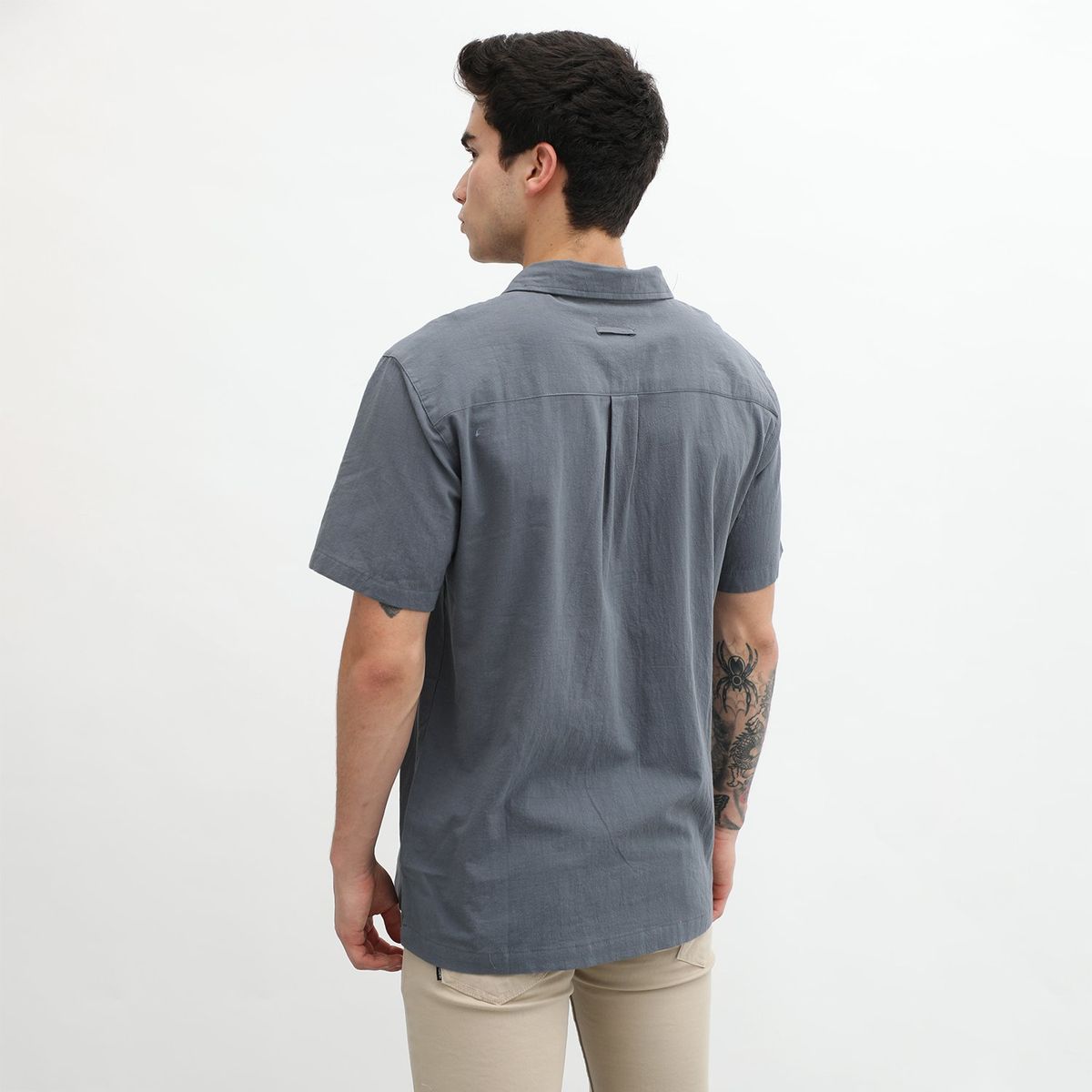 BEARCLIFF - Camisa Bearcliff Manga Corta Clásica 100% Algodón