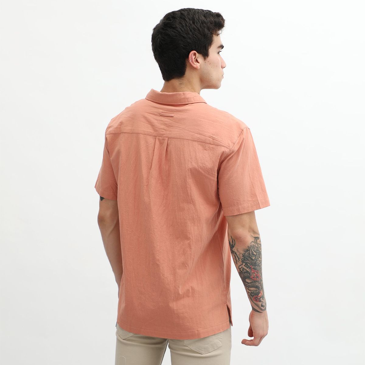 BEARCLIFF - Camisa Bearcliff Manga Corta Clásica 100% Algodón