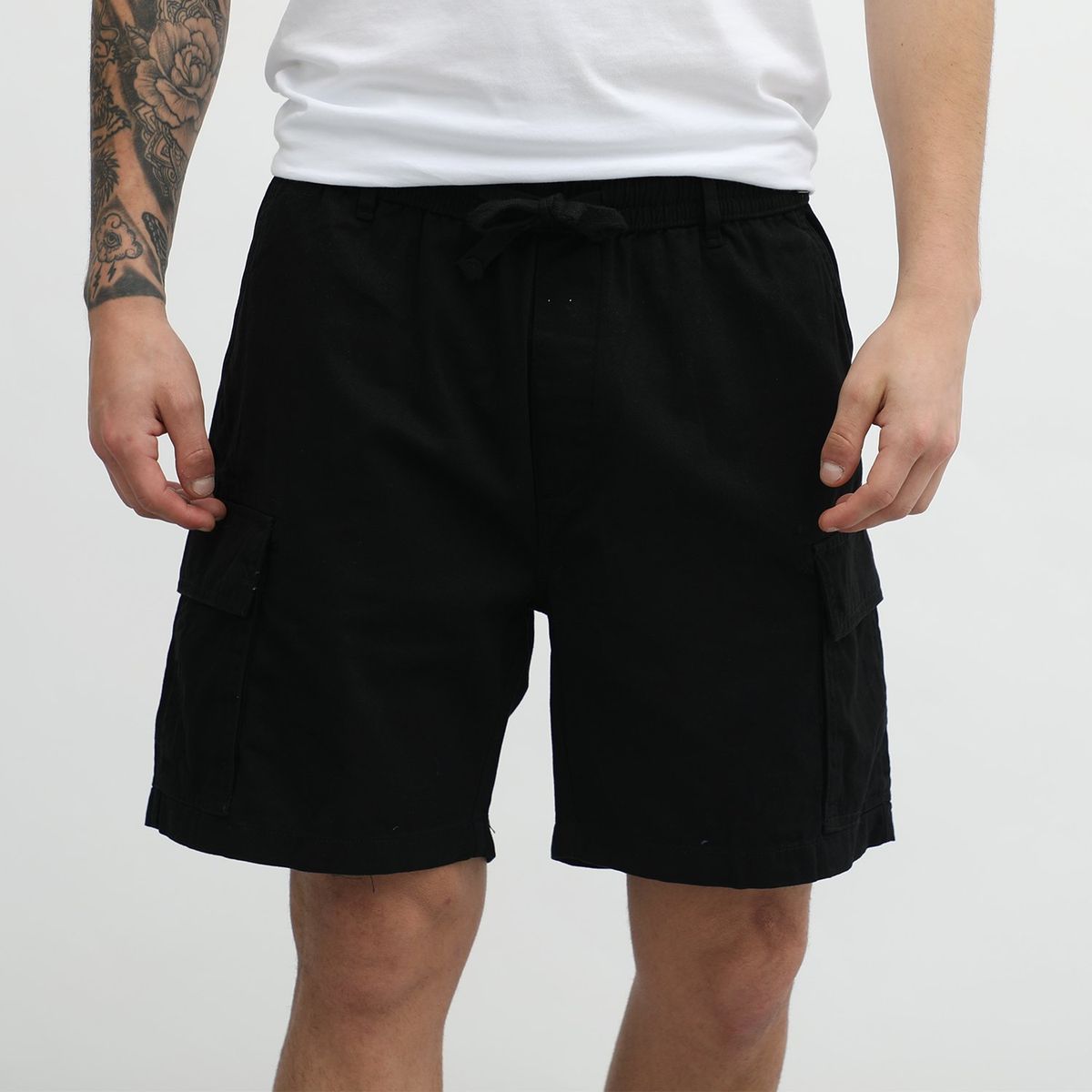 BEARCLIFF - Short Bearcliff 100% Algodón - Bolsillos Cargo - Diseño Liso