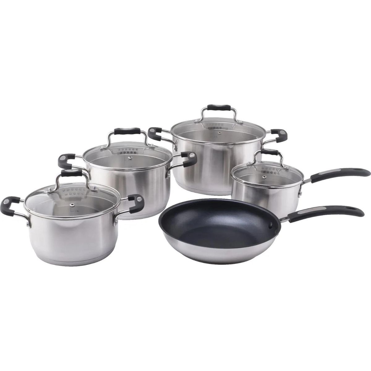WURDEN - Juego De Ollas 9 Piezas Acero Inoxidable New Munk