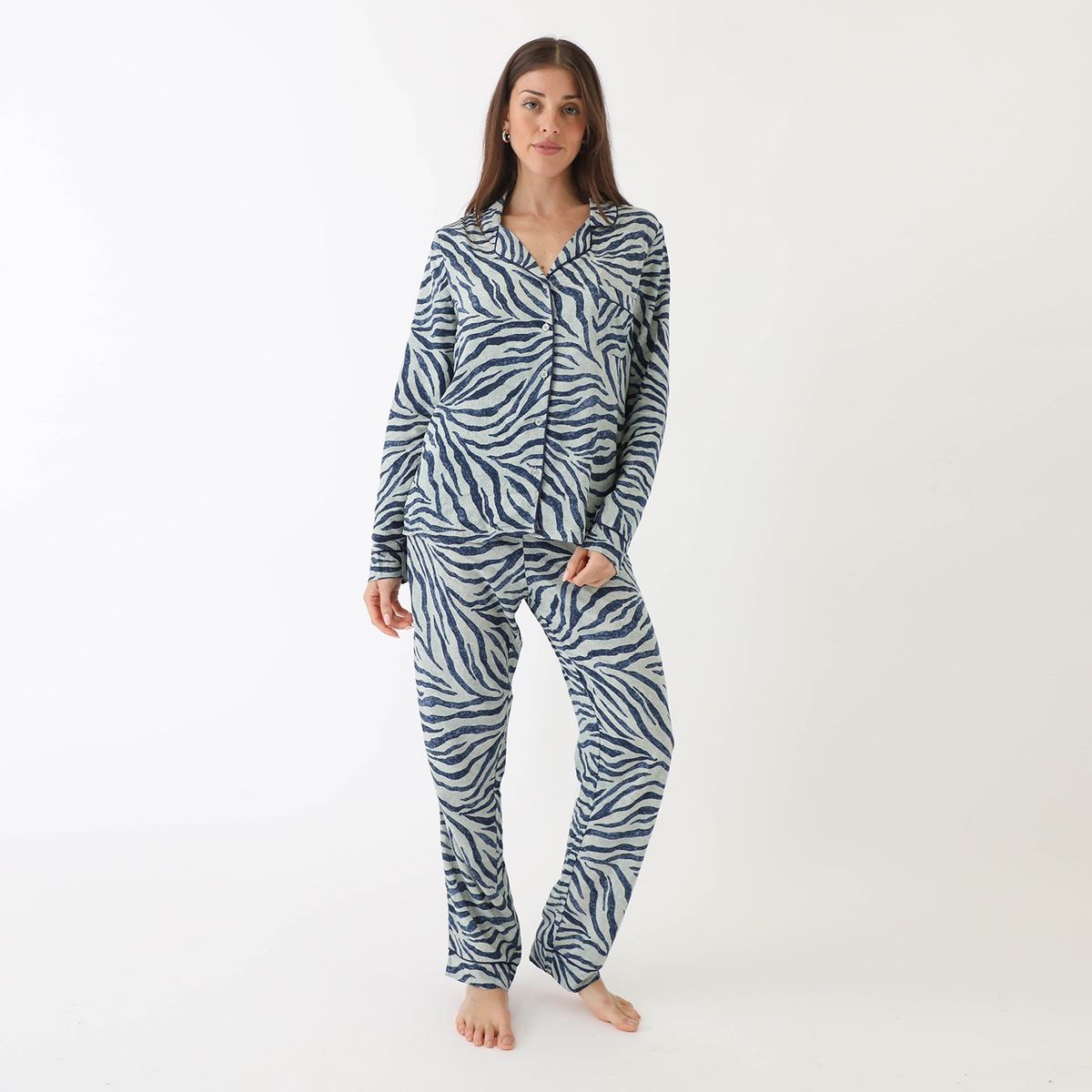 BLU - Pijama Algodón Mujer Blu