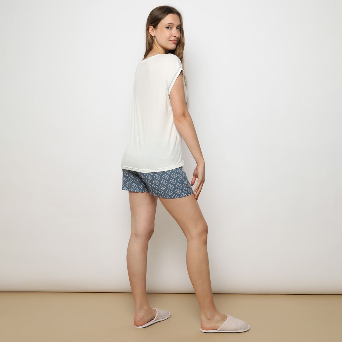 BLU - Pijama Blu Mujer Estampado Fresco