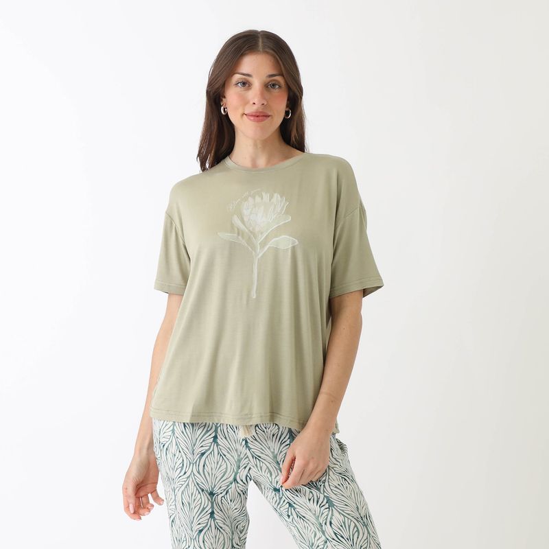 BLU - Polo Pijama Manga Corta Mujer Blu