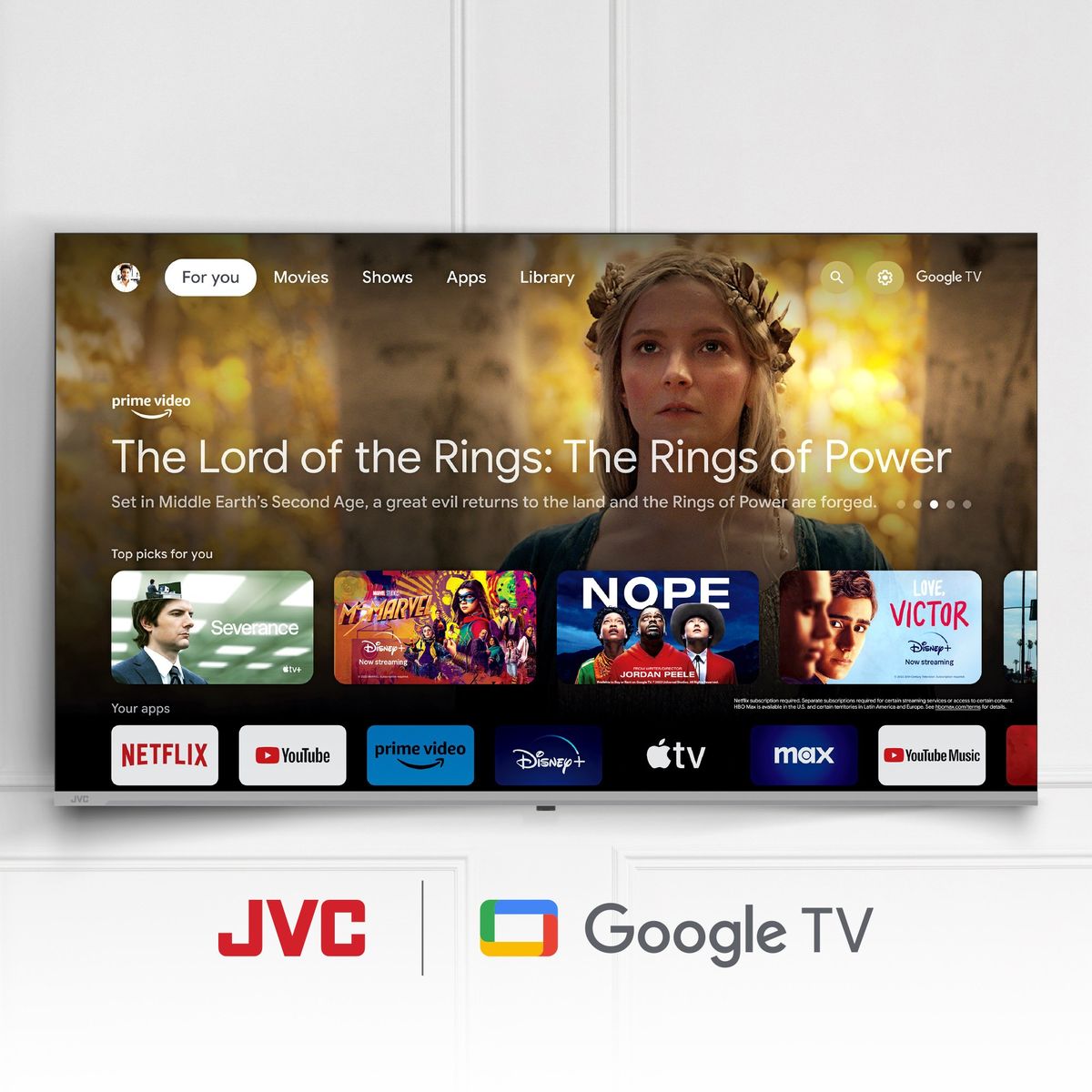 JVC - Televisor Jvc 65" Qled 4k Frameless Google Tv