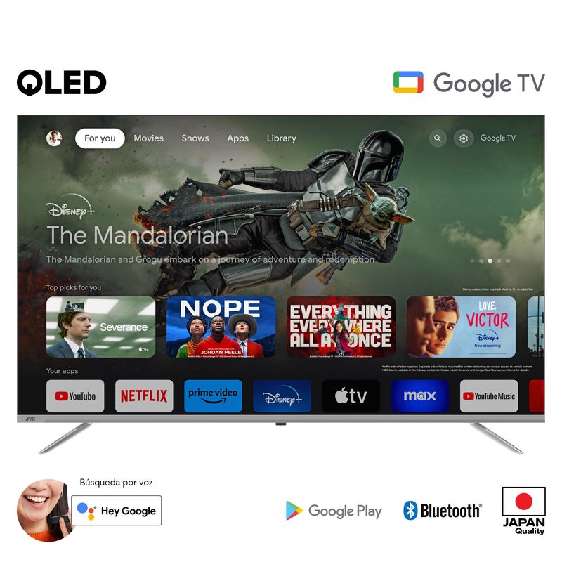 JVC - Televisor Jvc 58" Qled 4k Frameless Google Tv