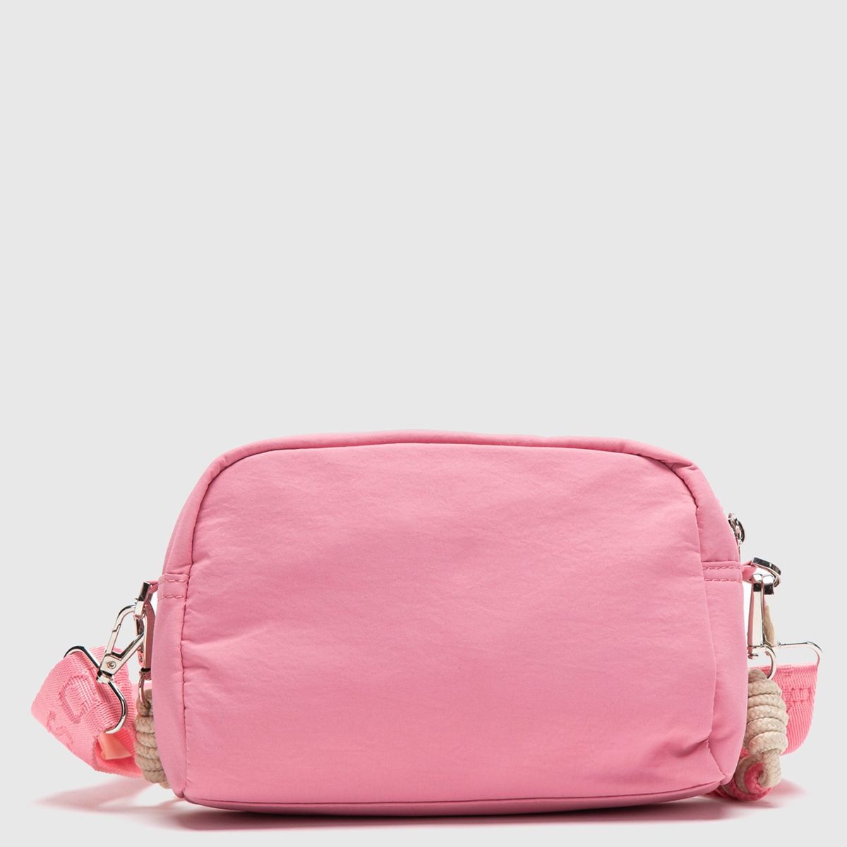 BENETTON - Cartera Benetton Negra Con Asas Trenzadas