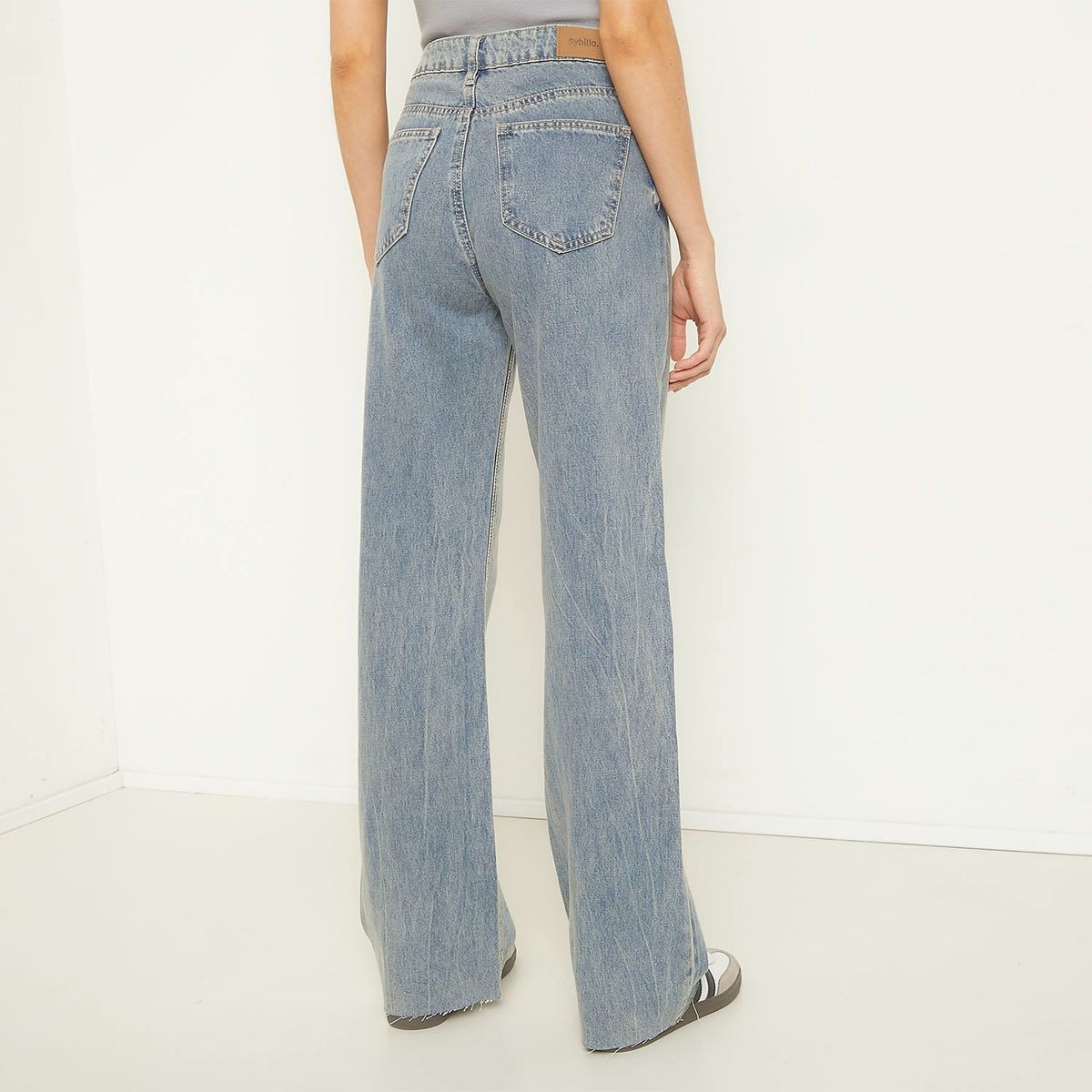 SYBILLA - Jeans Straight Tiro Alto Sybilla Mujer Algodón