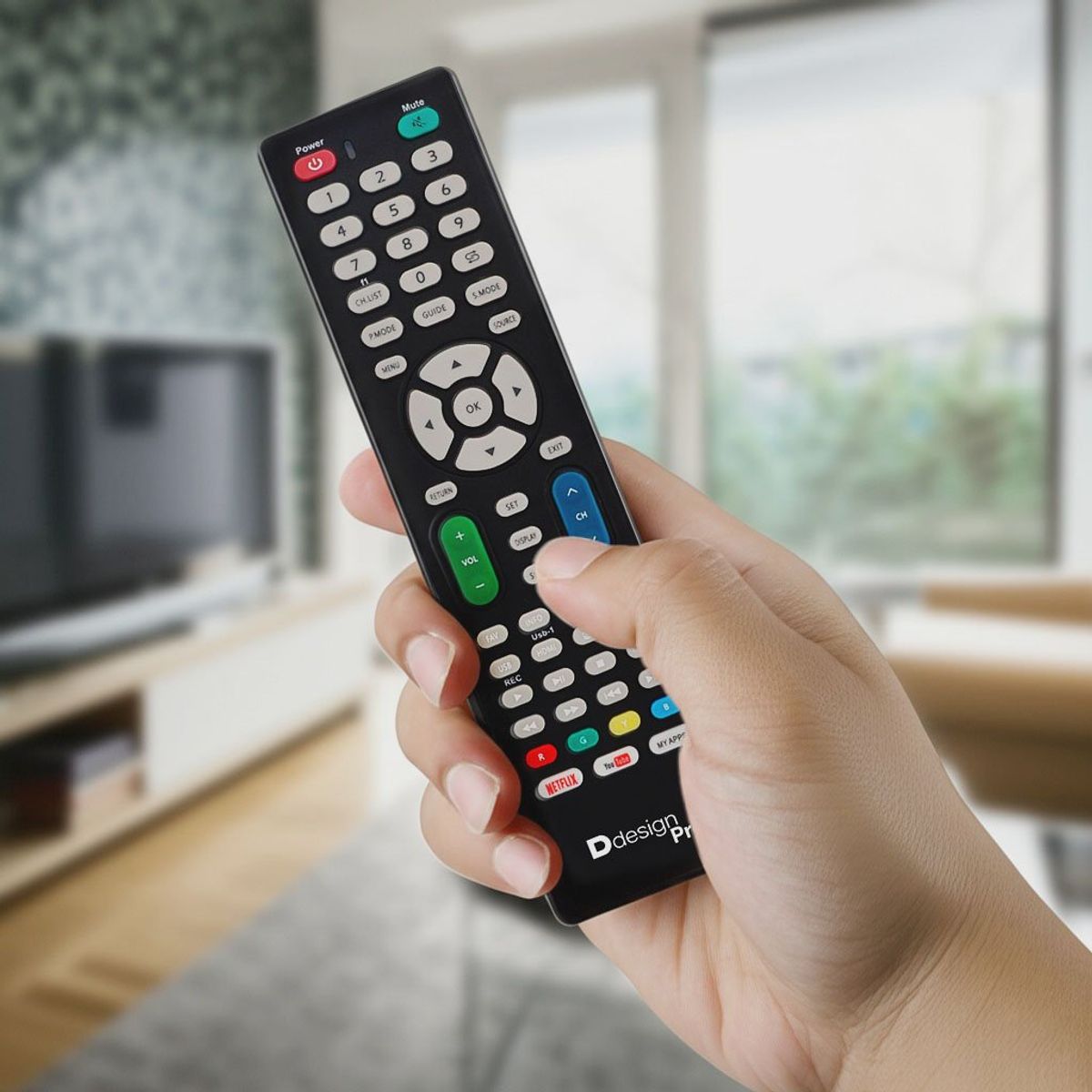 DDESIGN - Control Remoto Universal Ddesign Multimarcas Plástico Negro