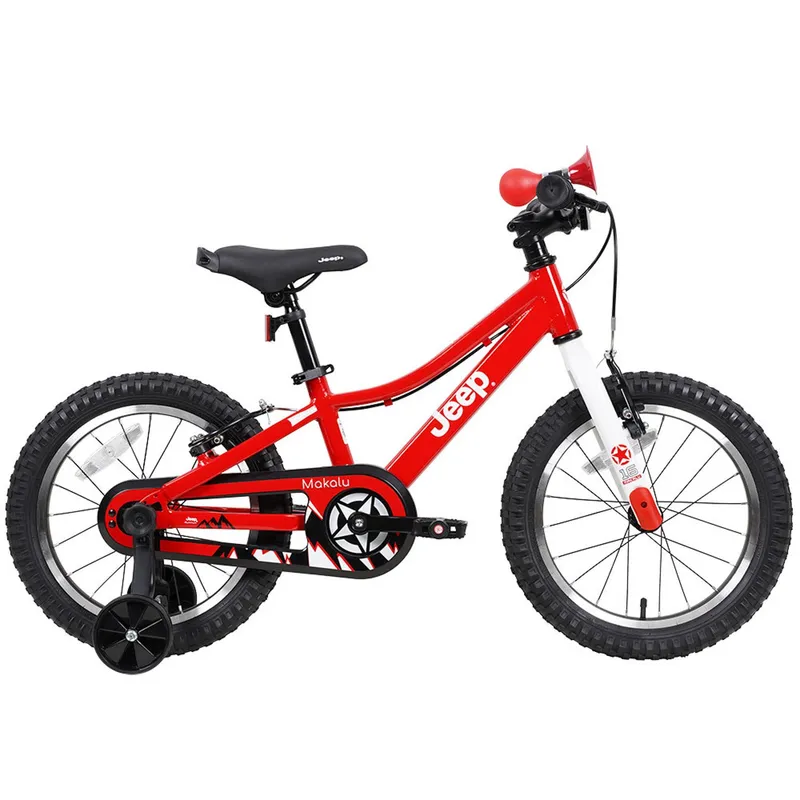 JEEP - Bicicleta Infantil Jeep Aro 16 Roja Con Frenos V-Brake