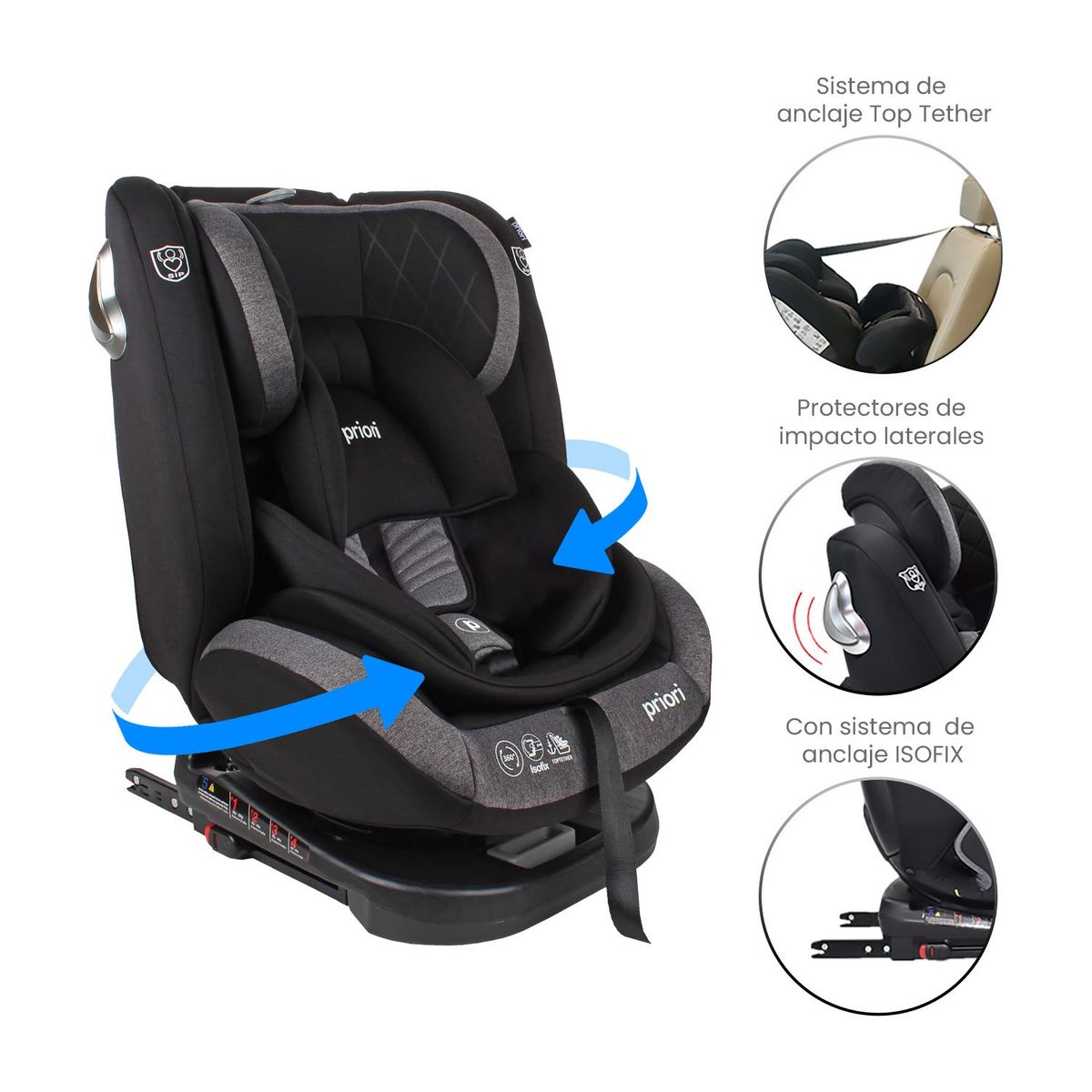 PRIORI - Silla De Auto Bebé Galt Gira 360° Priori