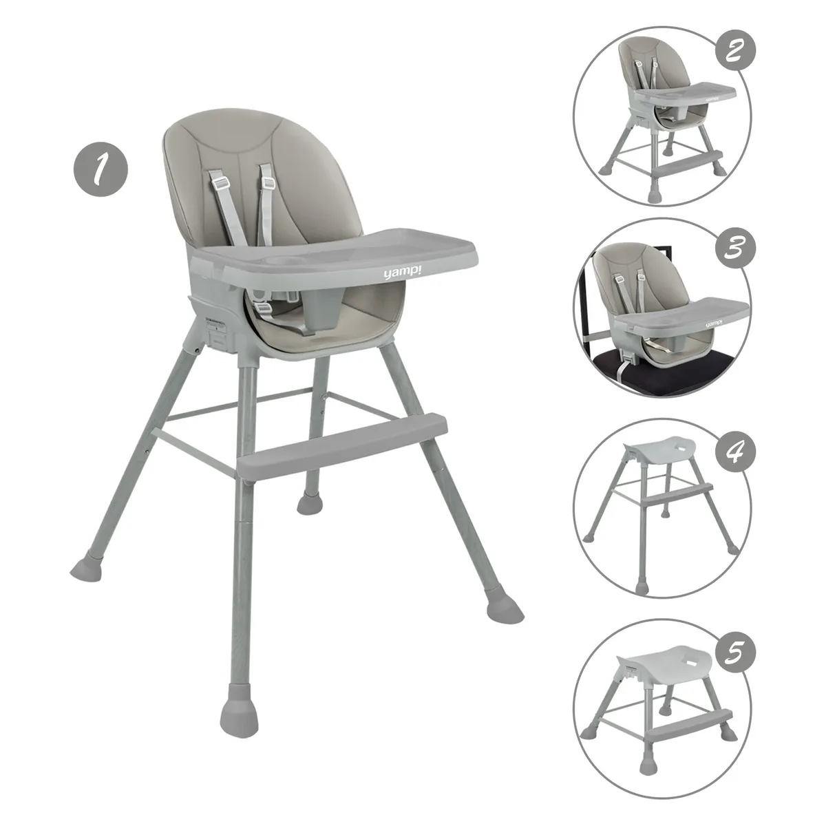 YAMP - Silla De Comer Bebé 5 En 1 Executive Yamp
