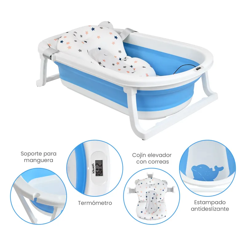 YAMP - Tina De Baño Bebé Pol Con Termometro Yamp