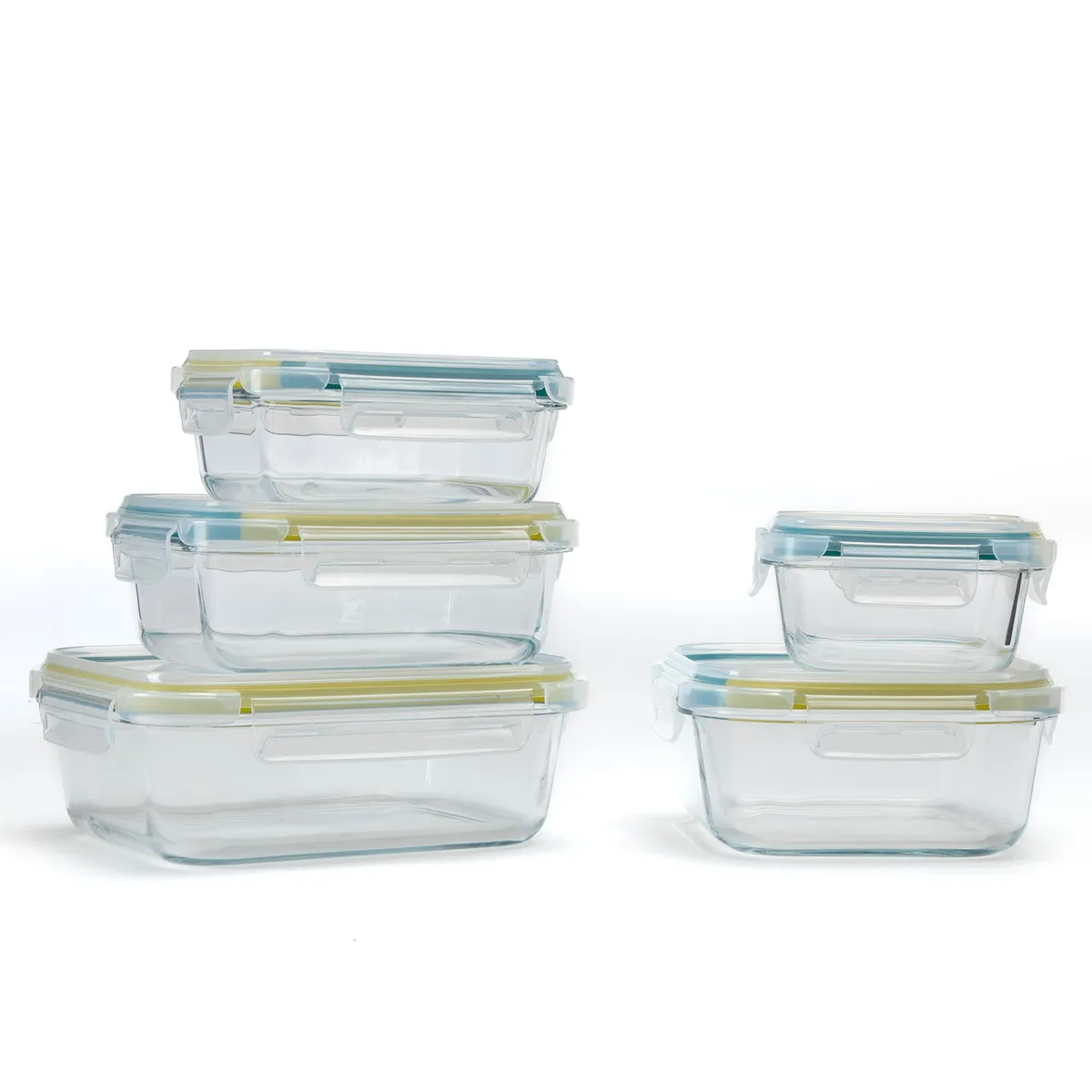 MICA - Set x10 Piezas Taper Hermético de Vidrio Apto para Horno