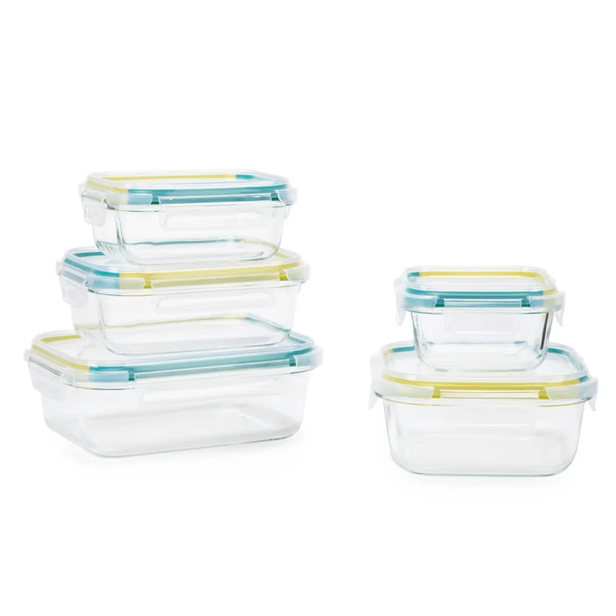 MICA - Set x10 Piezas Taper Hermético de Vidrio Apto para Horno