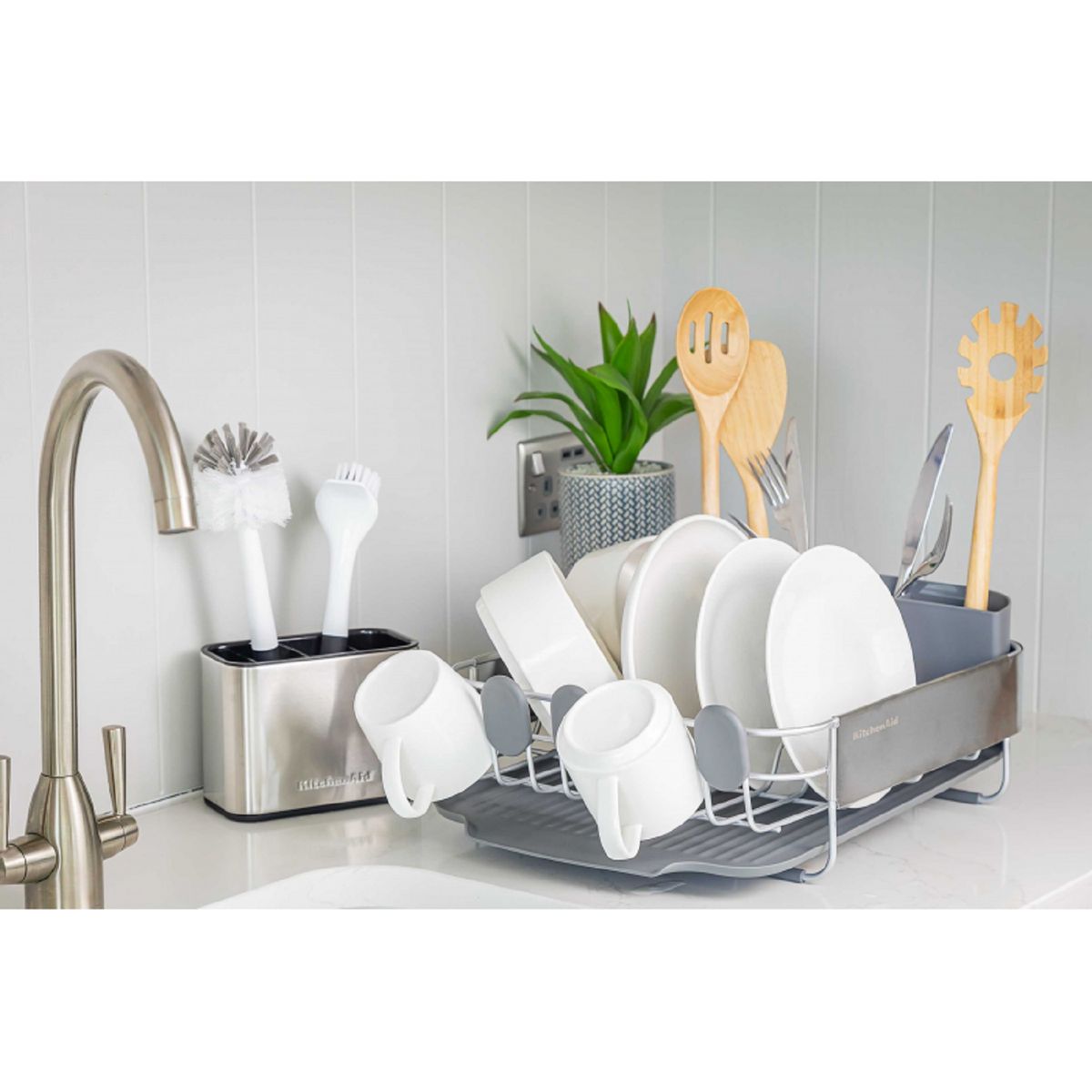 KITCHENAID - Escurridor Acero Inoxidable 41x32x16 cm