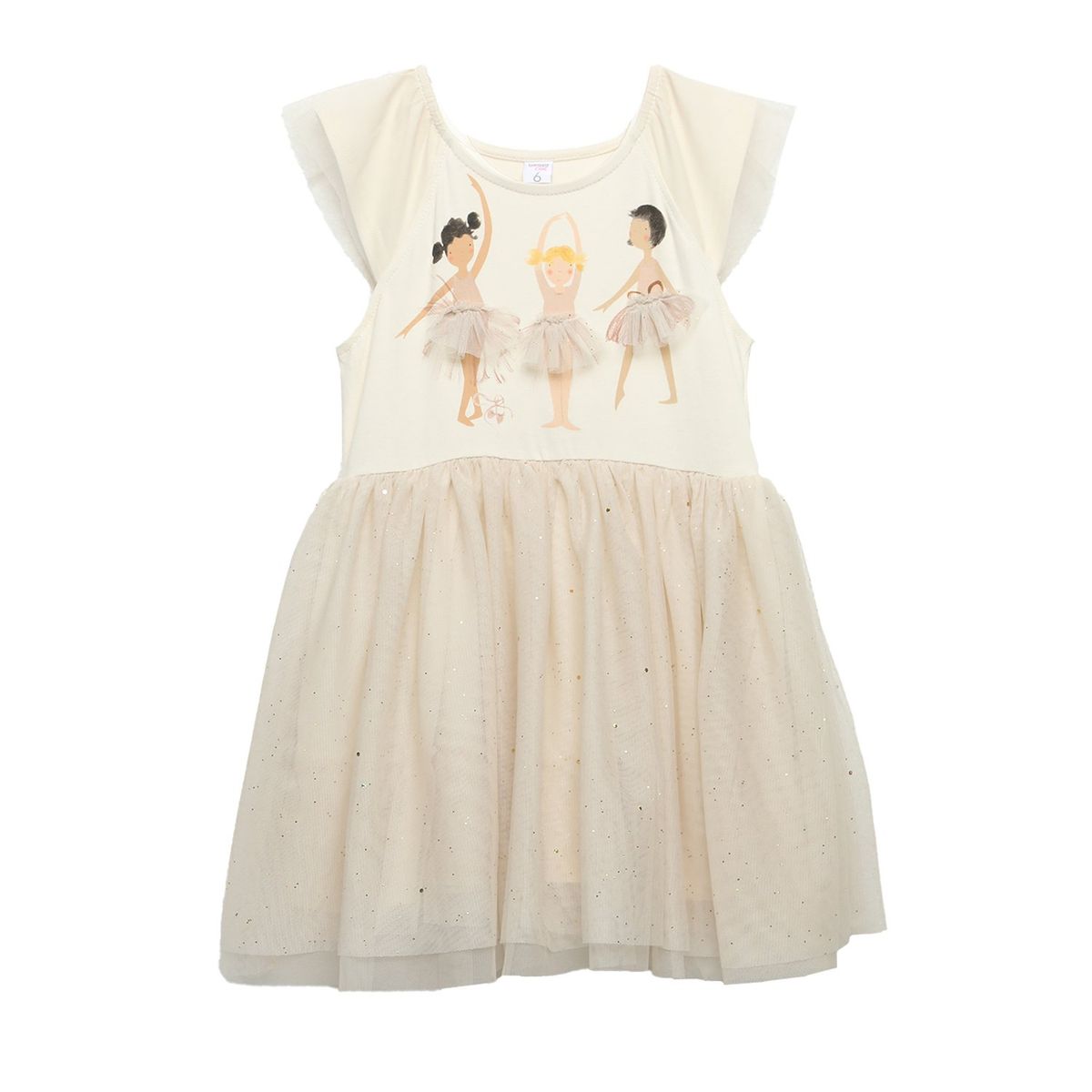 YAMP - Vestido Yamp Niña Algodón Con Falda Brillante