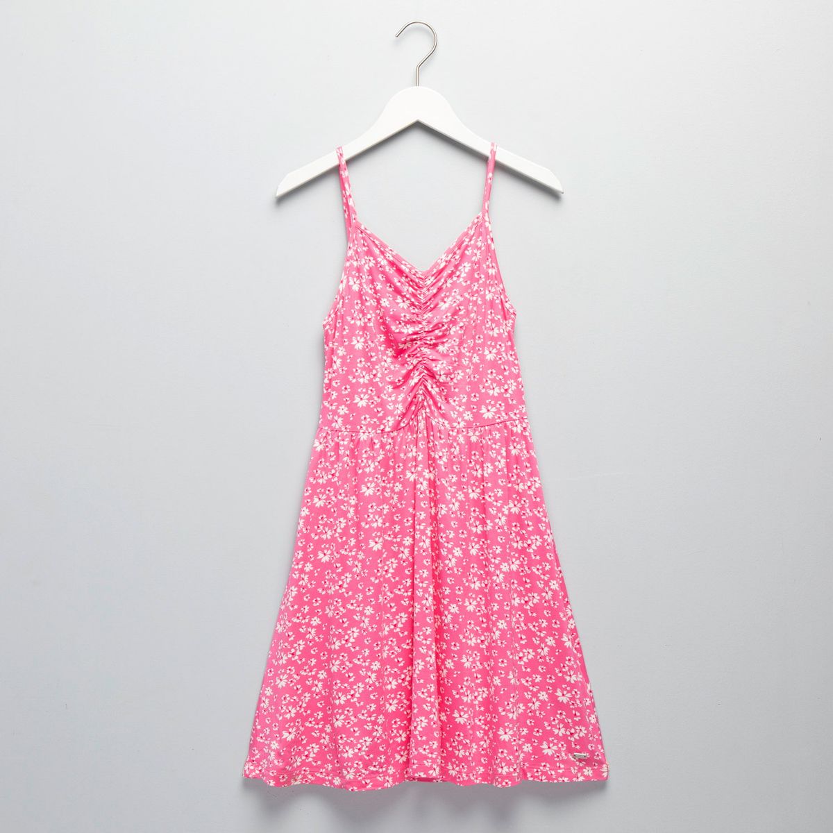 ELEVEN - Vestido Eleven Niña Fruncido Estampado Tirantes