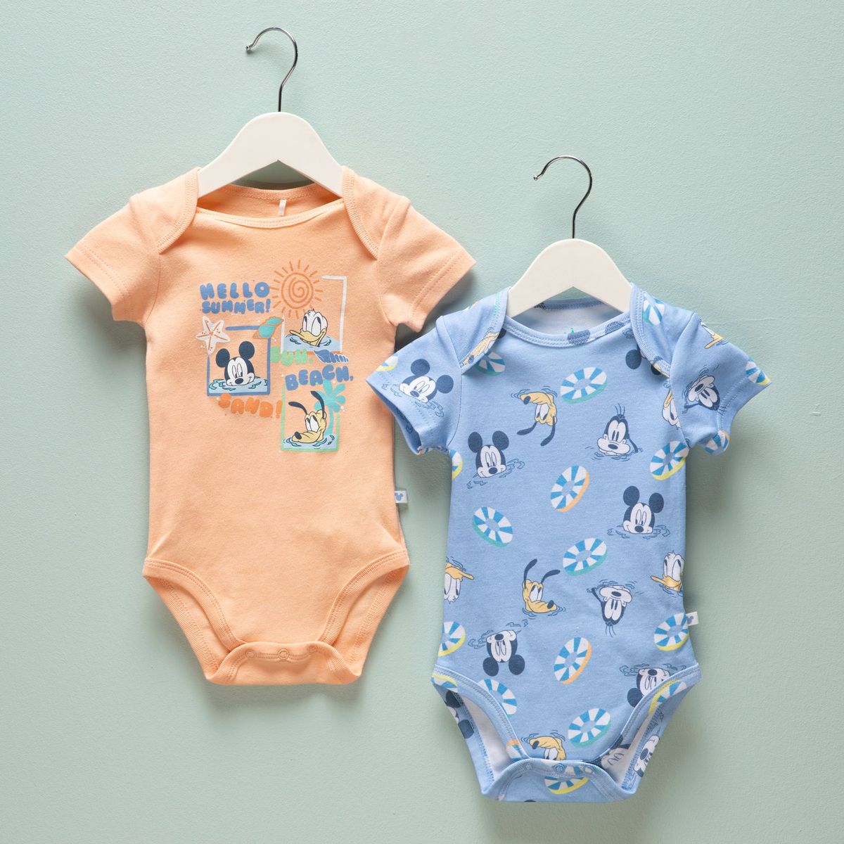 STD CHARACTERS - Body Bebé Niño Pack X2 Algodón Mickey