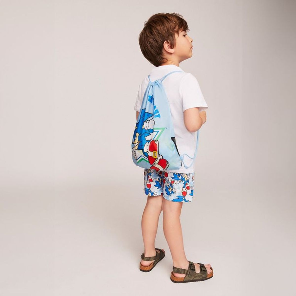 SONIC - Traje de Baño Mas Bolso Niño Sonic