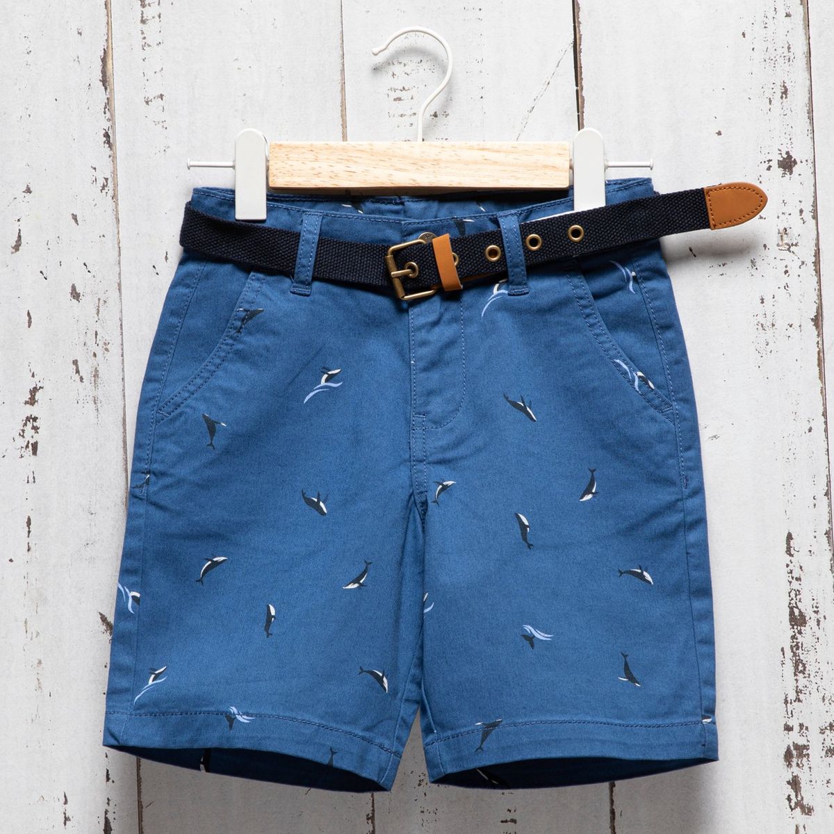 YAMP - Short Yamp Niño Algodón Con Cinturón