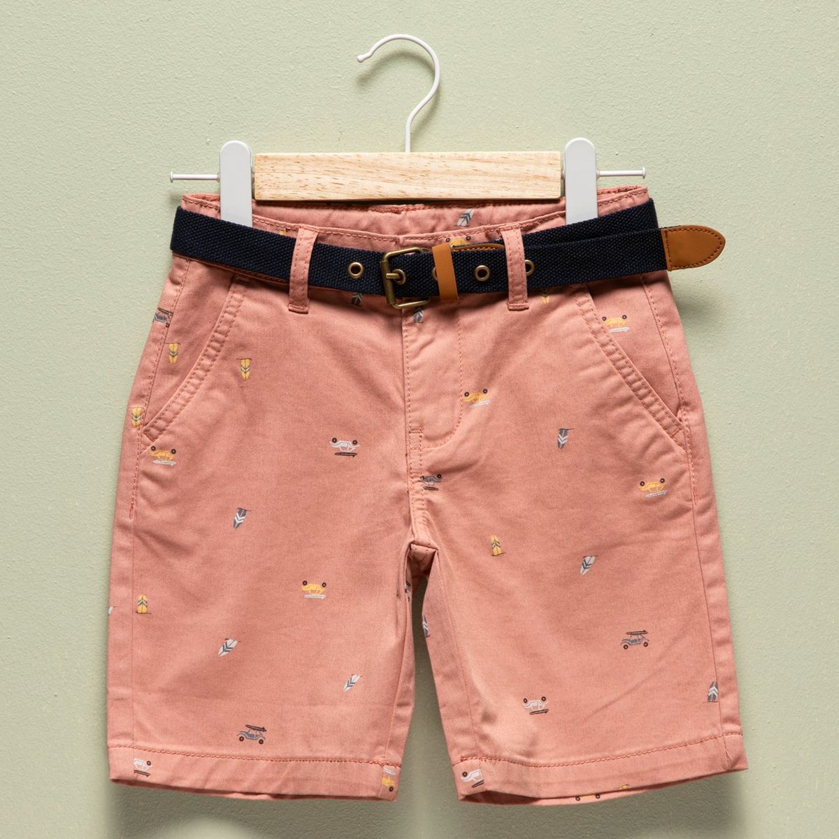 YAMP - Short Yamp Niño Algodón Con Cinturón