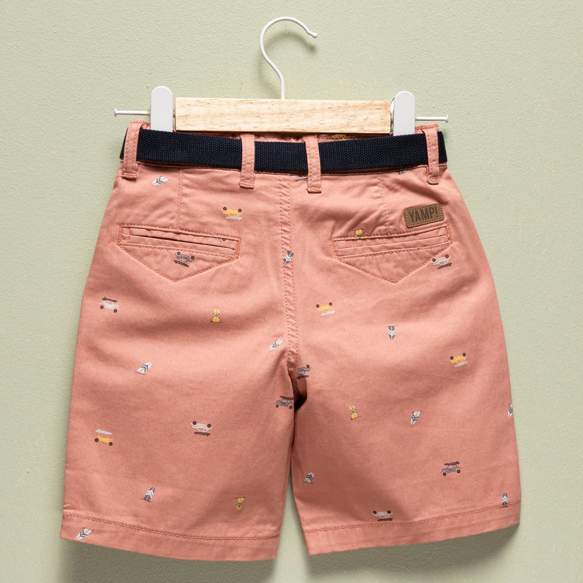 YAMP - Short Yamp Niño Algodón Con Cinturón