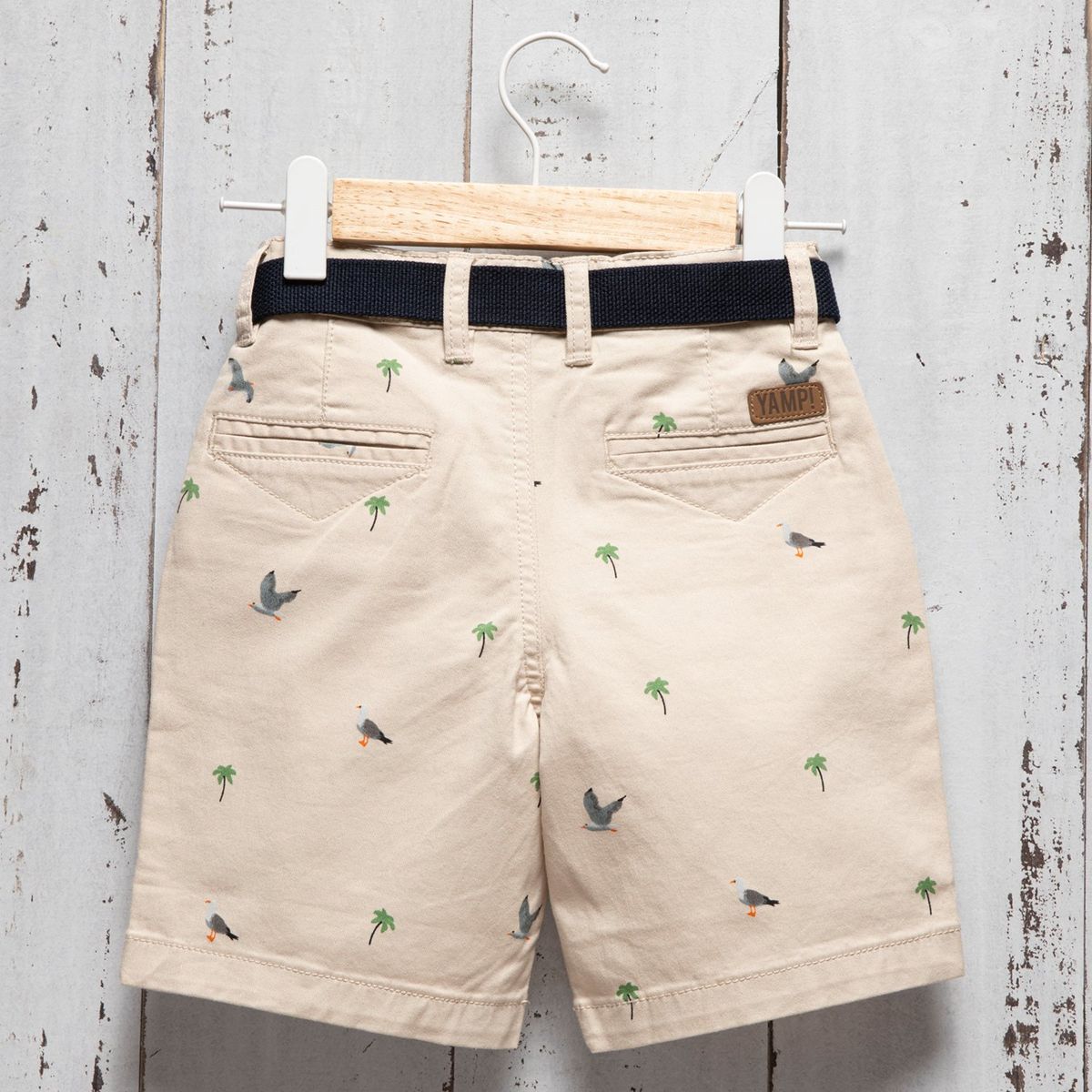 YAMP - Short Yamp Niño Algodón Con Cinturón