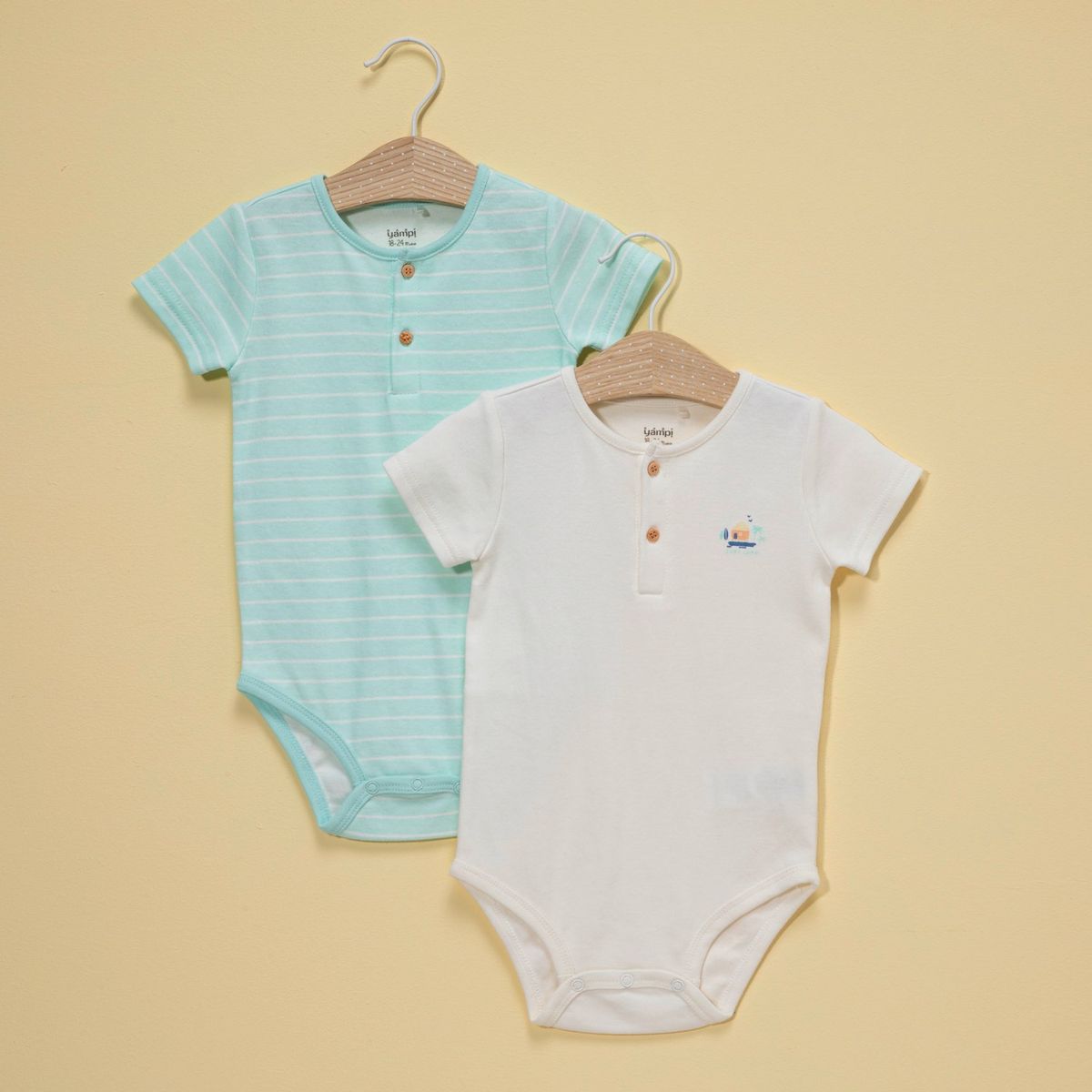 YAMP - Body Bebé Niño Pack X2 Algodón Yamp