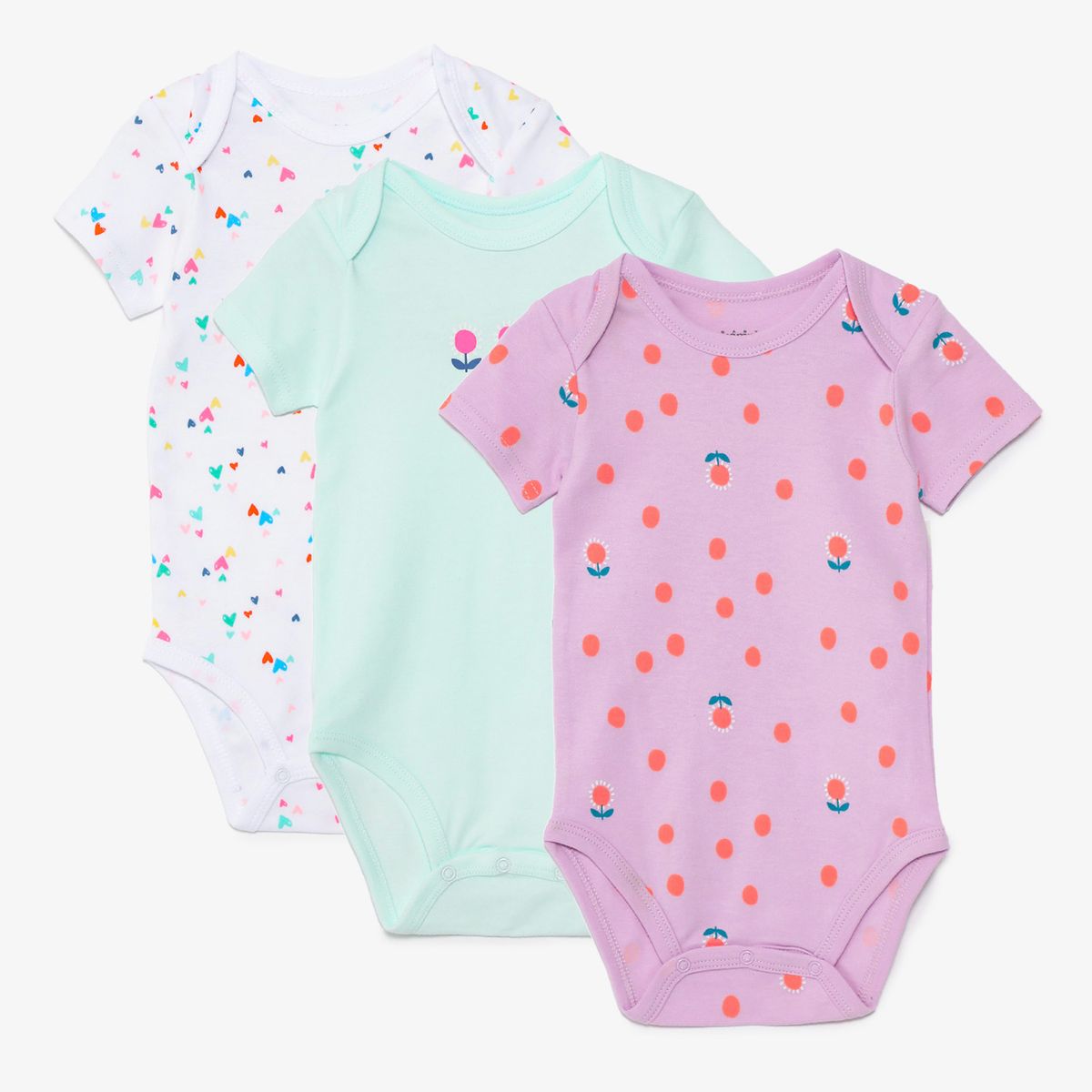 YAMP - Body Bebé Niña Pack X3 Algodón Yamp