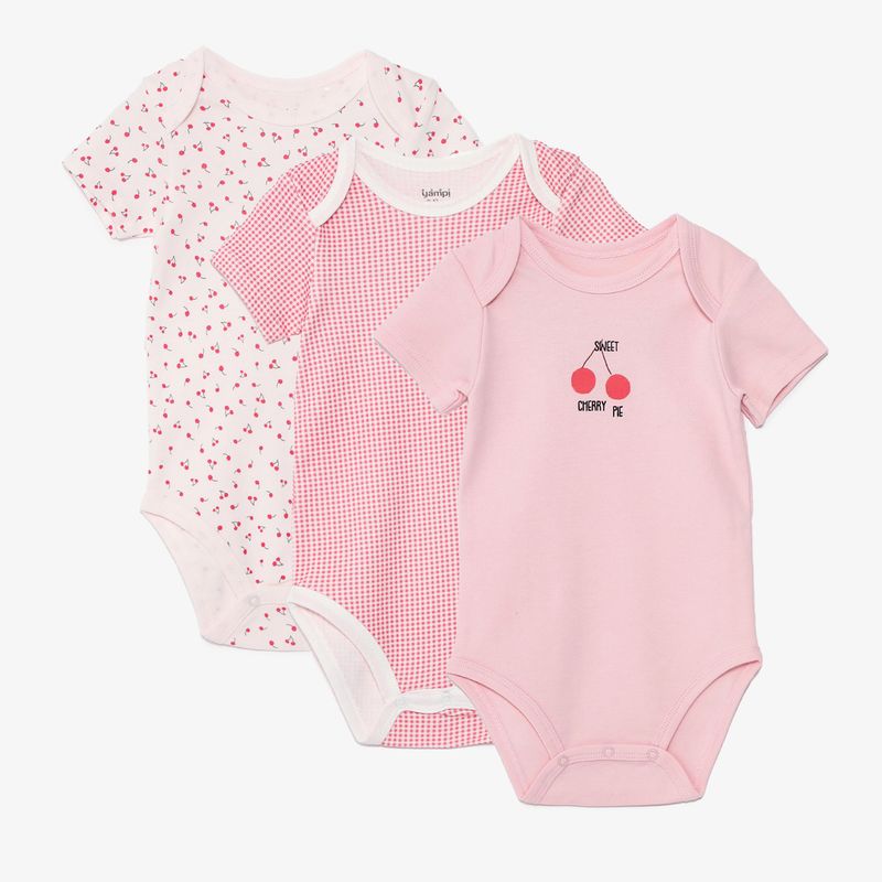YAMP - Body Bebé Niña Pack X3 Algodón Yamp