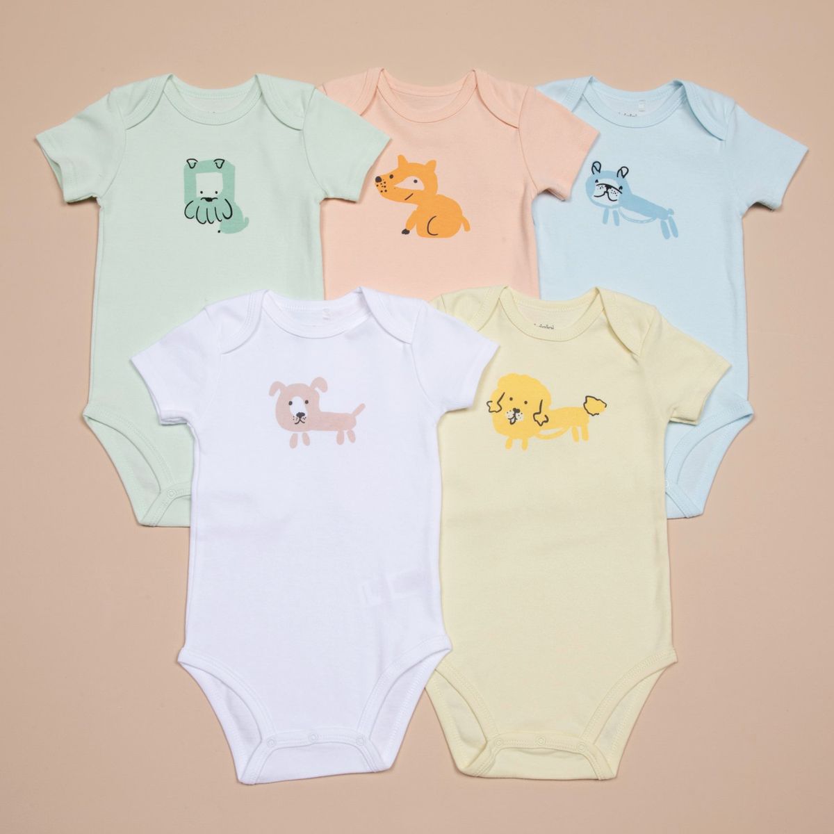 YAMP - Body Bebé Niño Pack X5 Algodón Yamp