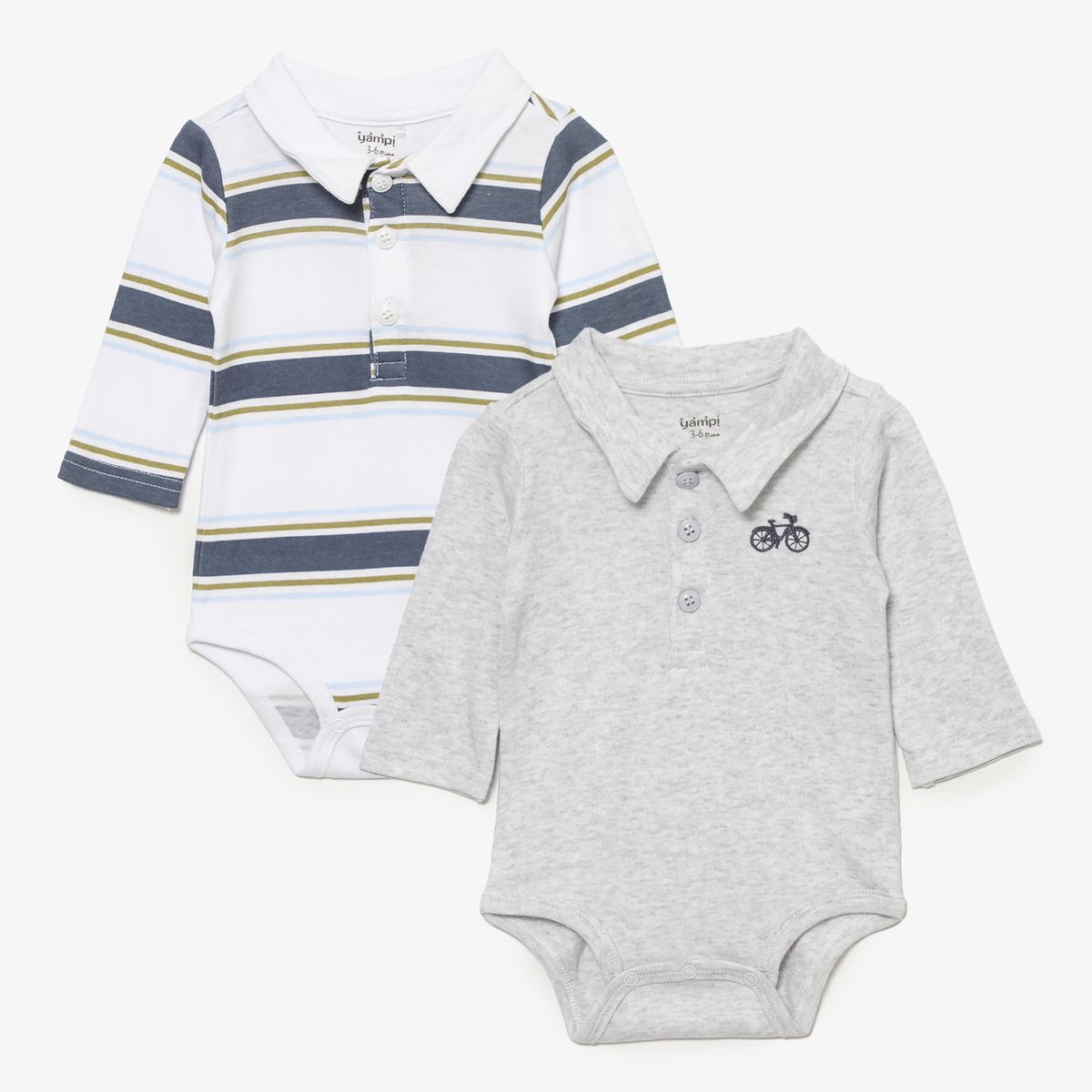 YAMP - Body Bebé Niño Pack X2 Algodón Yamp