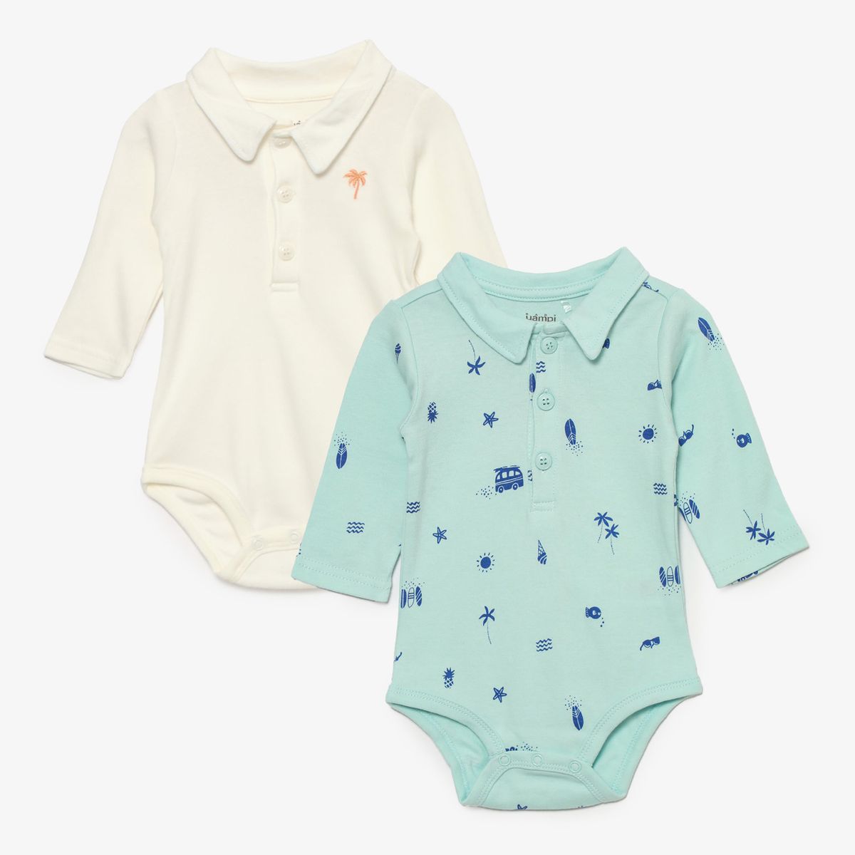 YAMP - Body Bebé Niño Pack X2 Algodón Yamp