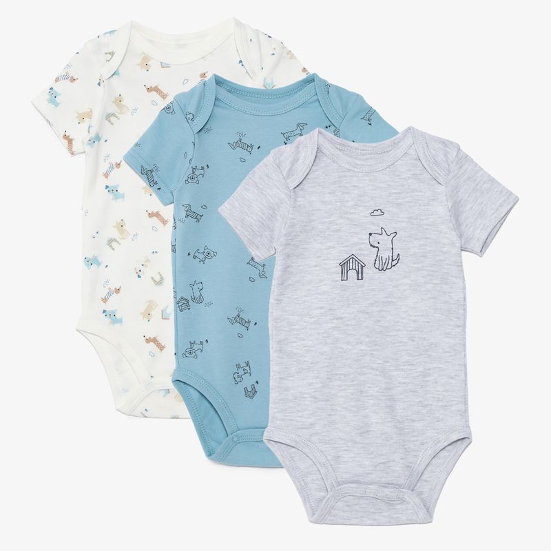 YAMP - Body Bebé Niño Pack X3 Algodón Yamp