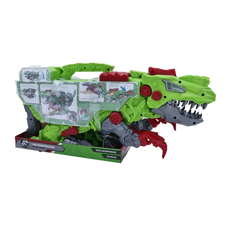 KIDS N PLAY - Juguete Dinosaurio Maletín Transportador Autos Kids N Play