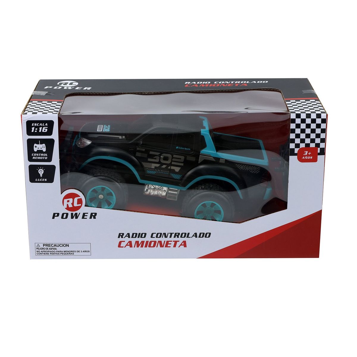 YIDAFENG - Juguete Carro Control Remoto Pickup Azul Mate 1:16