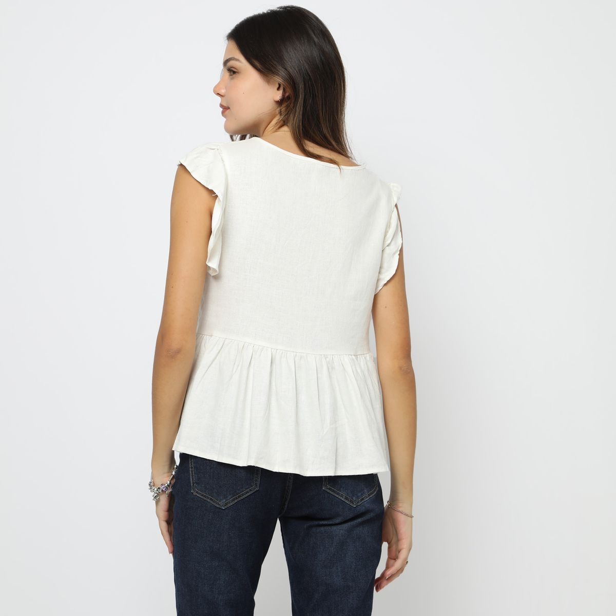 SYBILLA - Blusa Manga Corta Casual Mujer Sybilla